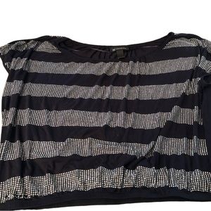 INC International Concepts size
XL  navy & silver studded top short sleeve